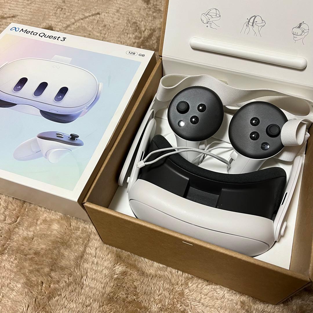  Quest 3 128GB + ヘッドストラップ+専用ケーブル