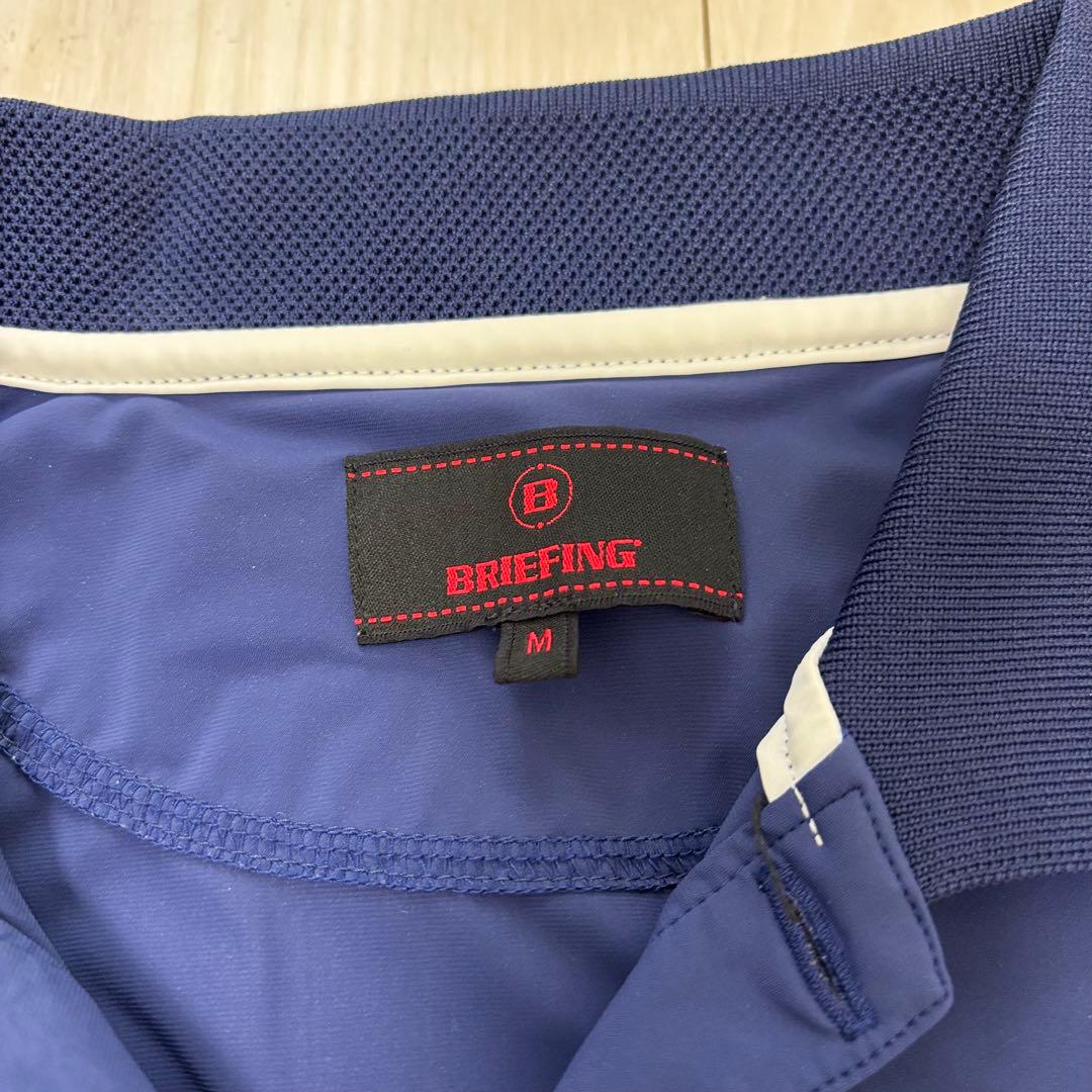 BRIEFING ポロシャツ M ネイビー/ホワイト