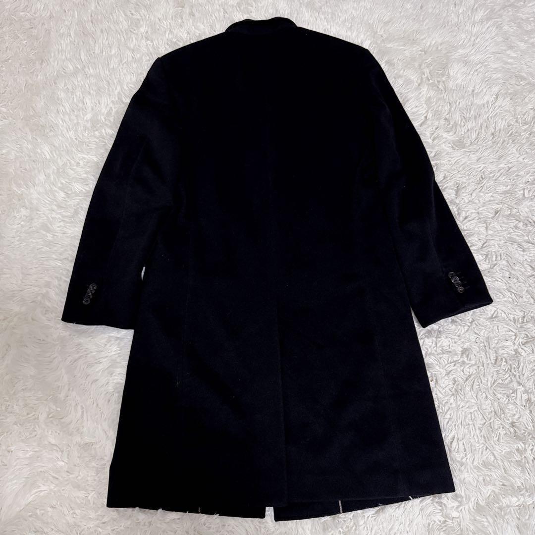 【美品】ポールスミス アンゴラ100% チェスターコート 大きいサイズ 黒