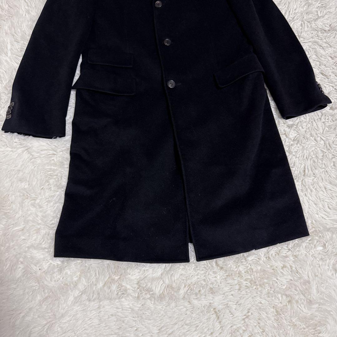 【美品】ポールスミス アンゴラ100% チェスターコート 大きいサイズ 黒