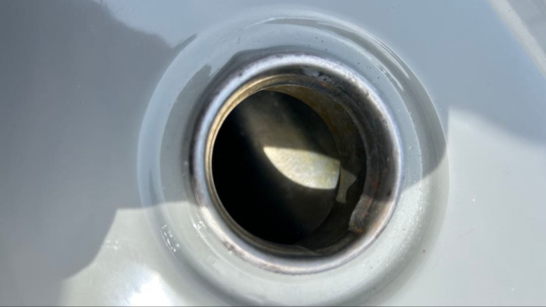 SR400 500バイクタンク グレー/ホワイト yamaha