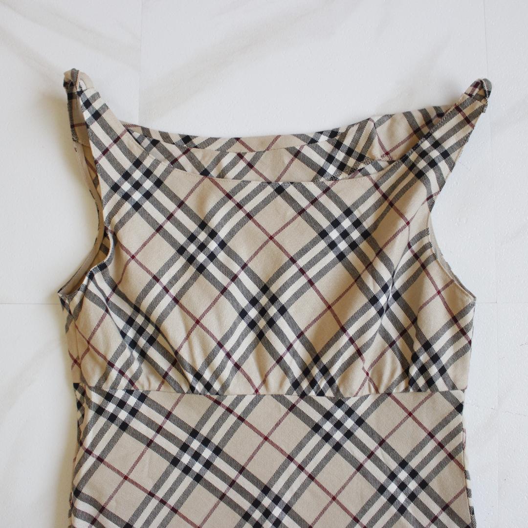 【新品】BURBERRY BLUE LABEL ノバチェックノースリーブ 刺繍