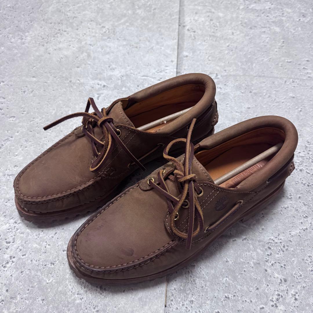【定番】 ティンバーランド モカシンシューズ スリーアイ ブラウン 26cm