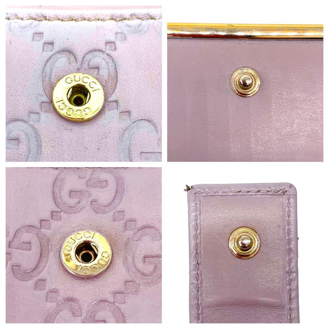 グッチ✨GGシマ Wホック 長財布 ゴールドロゴ レザー 7カード 大容量