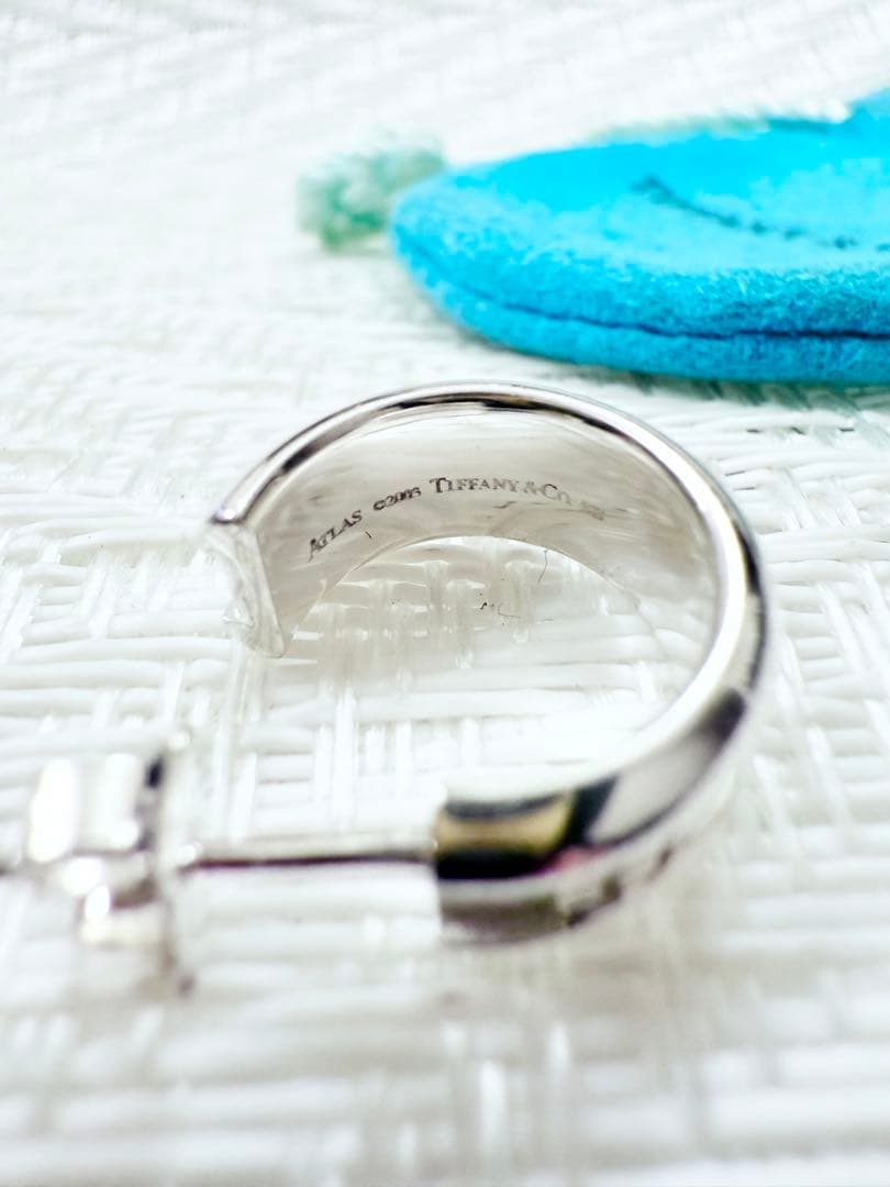 ティファニー　アトラス　フープスタッドピアス　片耳　磨き済み　925 ピアス