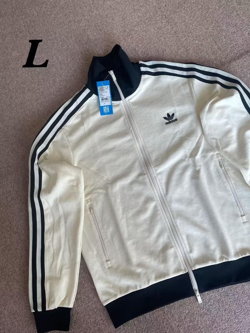 ［新品］adidas アディダスオリジナルストラックジャケットLベージュ男女兼用