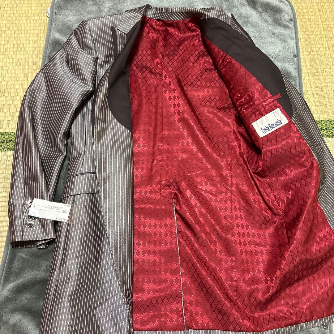 タキシード、5点セット、カラー、ブラウンストライプサイズ:ABM