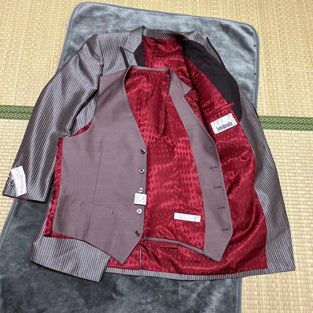 タキシード、5点セット、カラー、ブラウンストライプサイズ:ABM