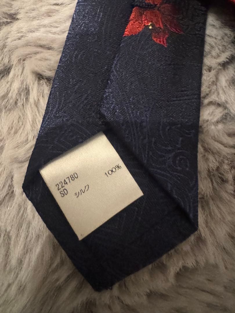 Paul Smith Collection 花柄 ネクタイ ネイビー/レッド