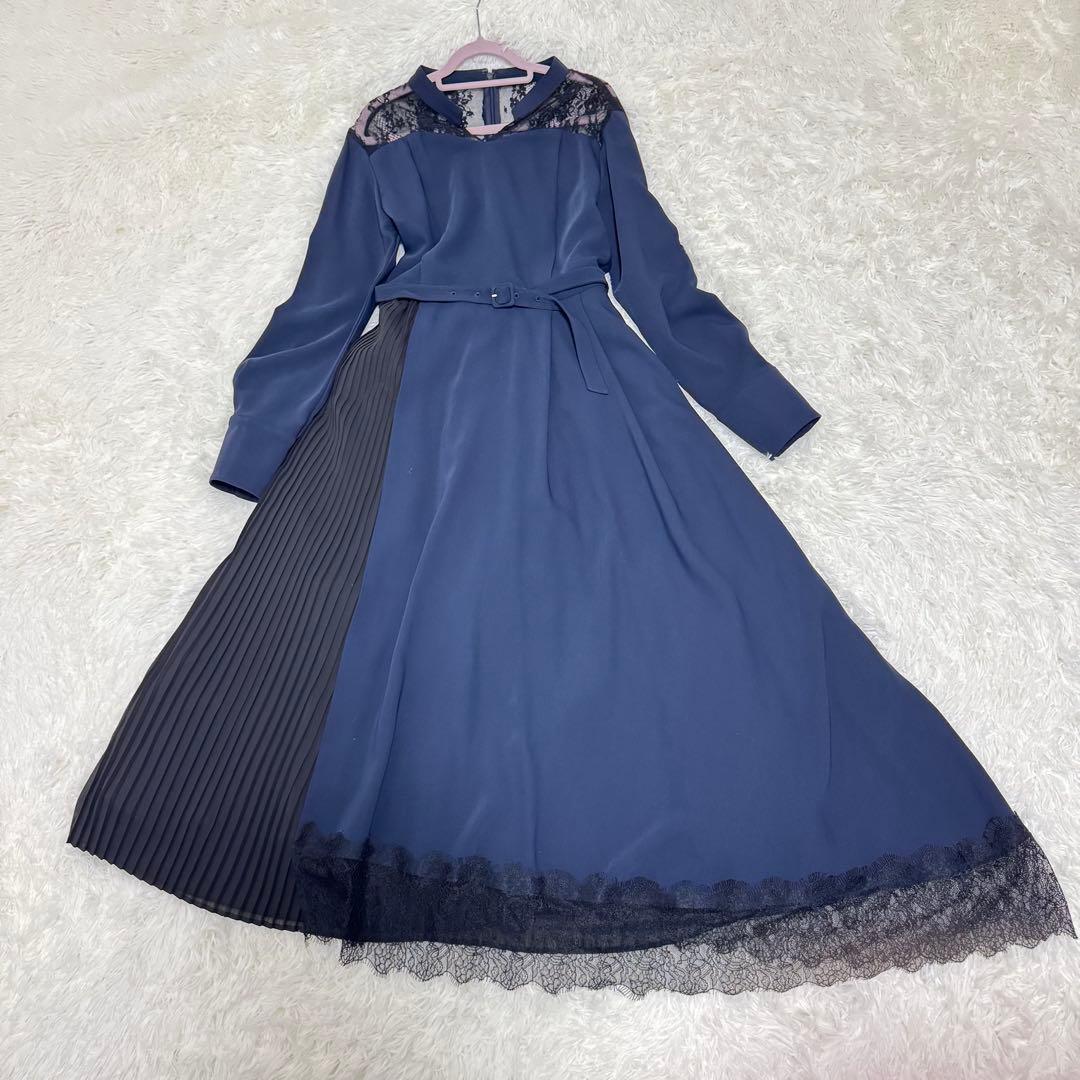 アメリヴィンテージ プリーツ レース アシンメトリードレス ワンピース