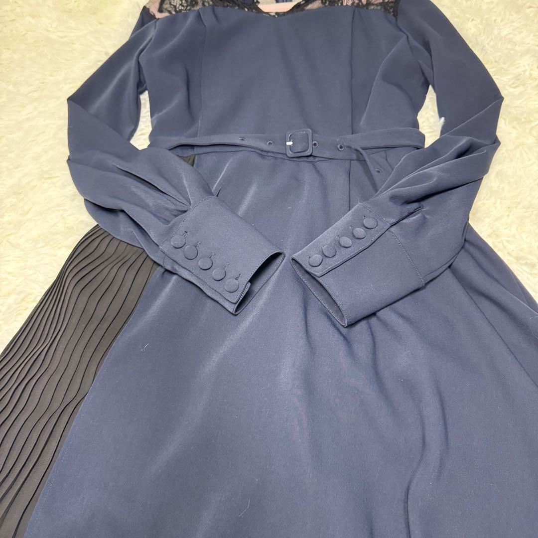 アメリヴィンテージ プリーツ レース アシンメトリードレス ワンピース