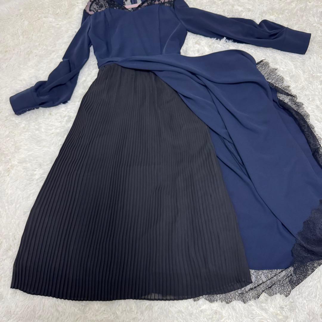 アメリヴィンテージ プリーツ レース アシンメトリードレス ワンピース