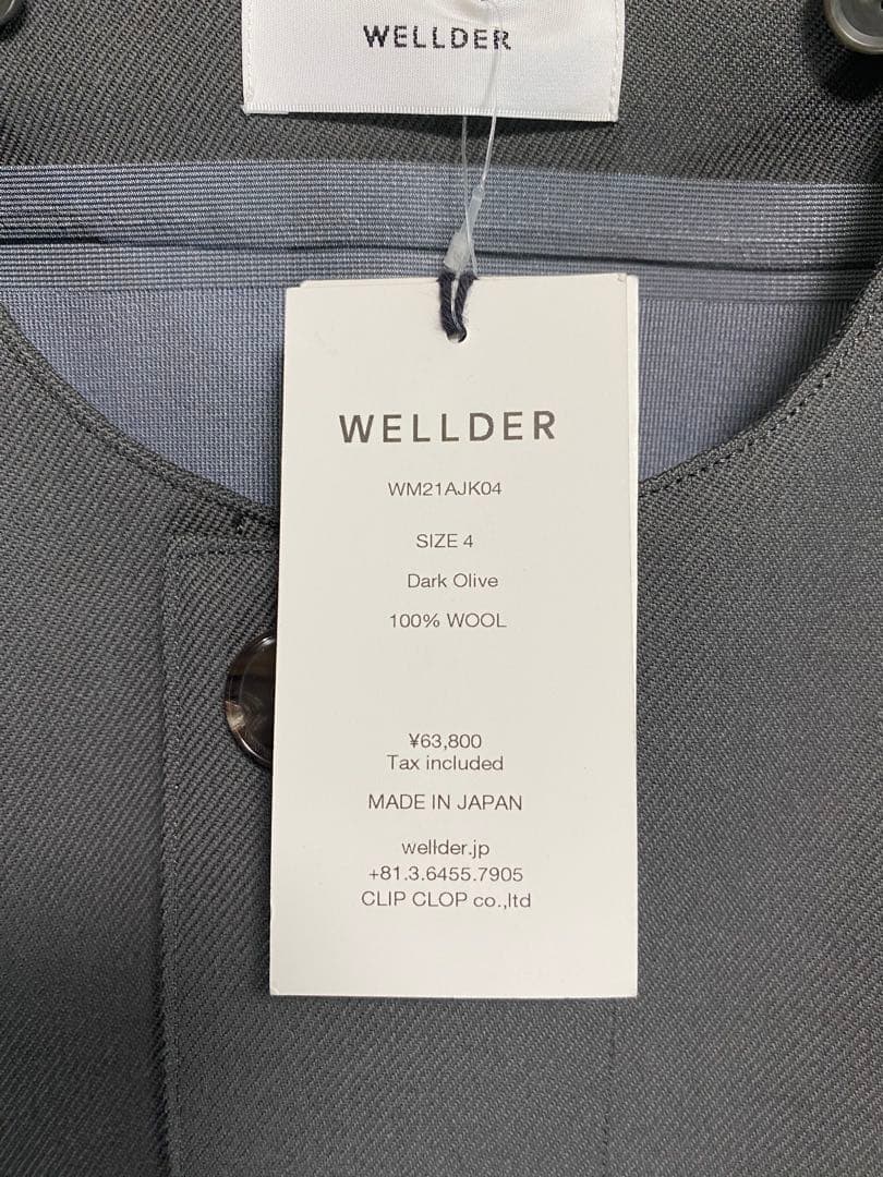 【極美品】WELLDER ダークオリーブ ノーカラージャケット サイズ4