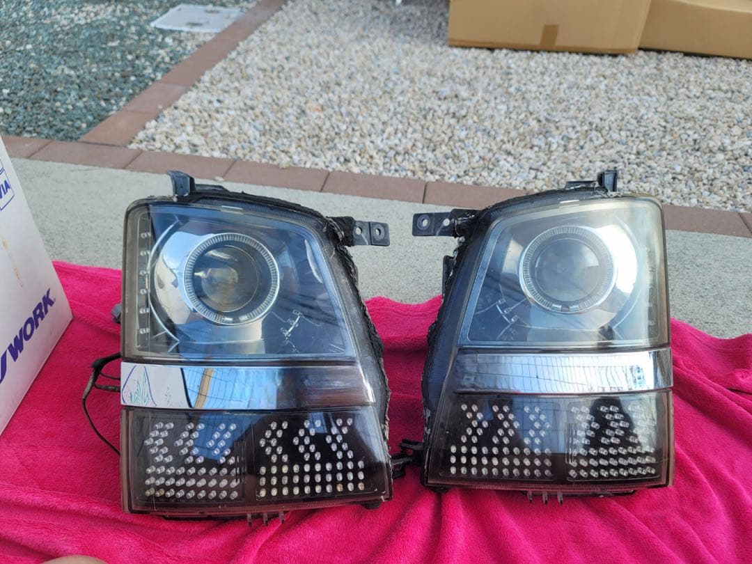 万代商店　ワゴンR ヘッドライト　ワンオフ　2種類セット