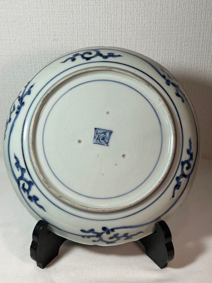 古伊万里染付　7寸皿 4枚