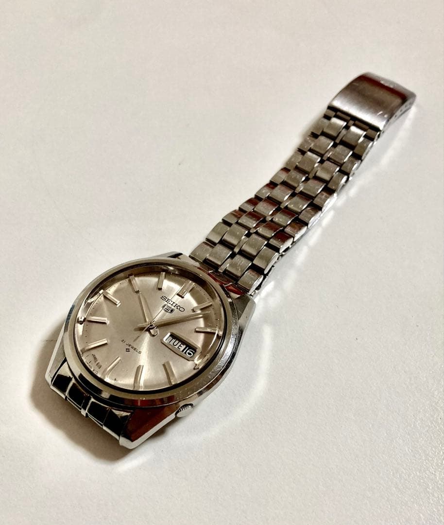 【美品】SEIKOセイコー5　機械式自動巻　21石　6119-8020