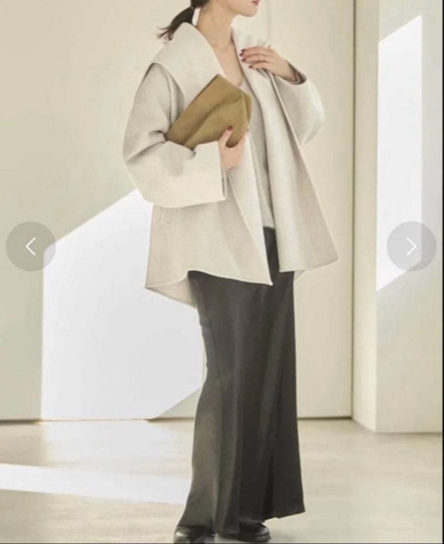 美品♡plage ハミルトン DRAPE MIDDLE コート　ナチュラル　38