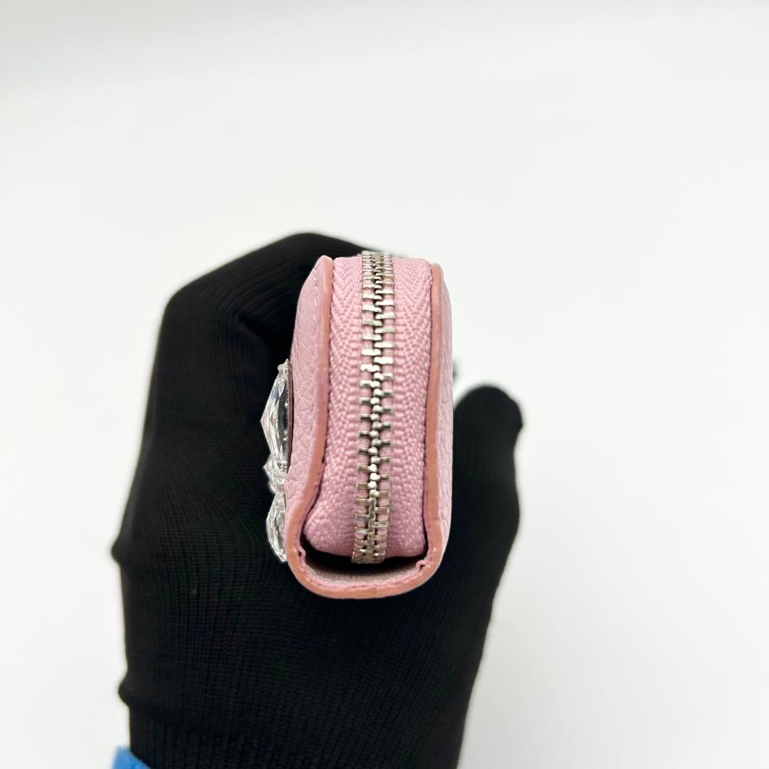 未使用級　A.D.M.J　モーツァルト　ケース　クリスタル　レザー　ピンク