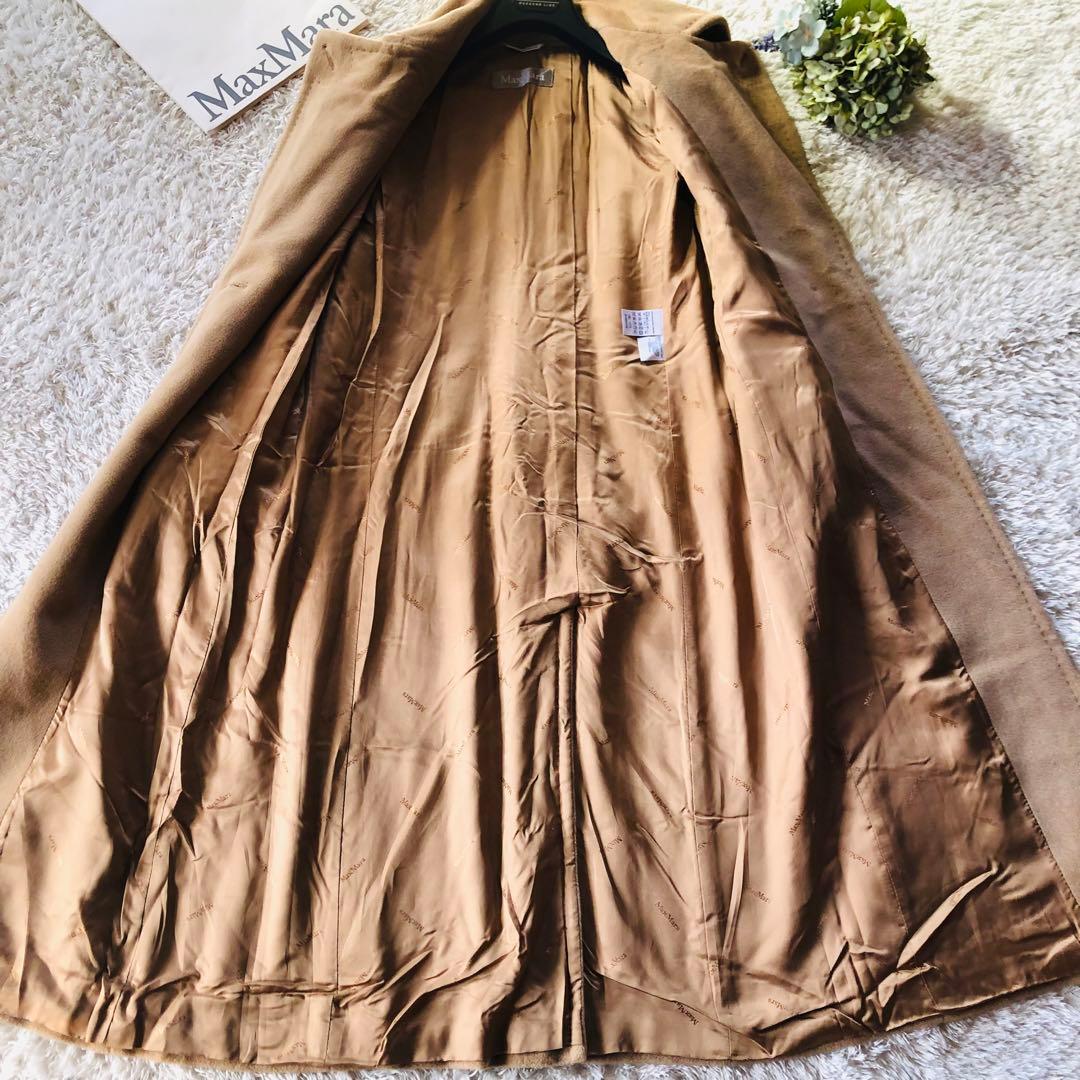 美品✨マックスマーラ ベルテッドコート アンゴラ 女優襟 銀タグ キャメル36