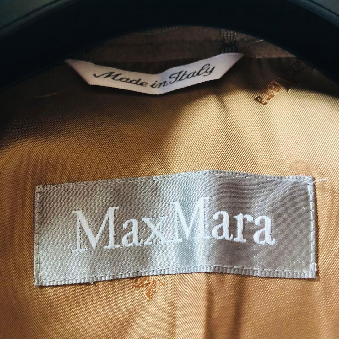 美品✨マックスマーラ ベルテッドコート アンゴラ 女優襟 銀タグ キャメル36