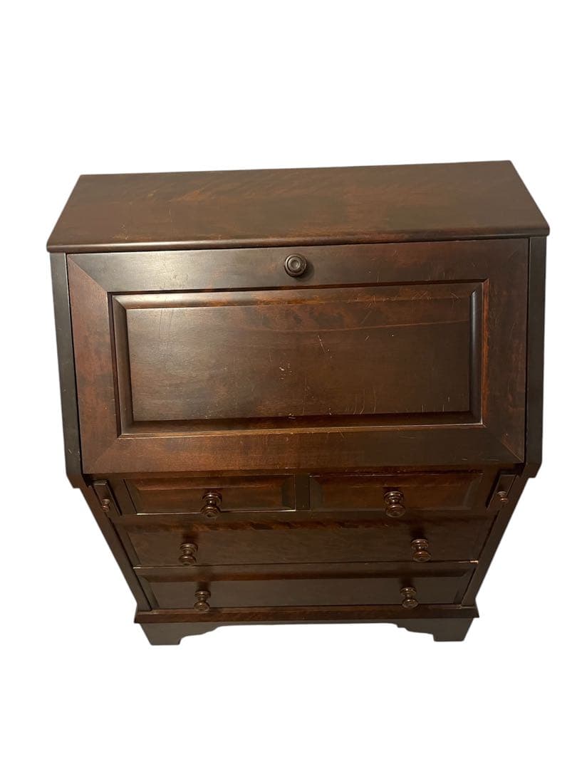 北海道民芸家具 ライティング　ビューローデスク 机 収納 和モダン 定価約35万