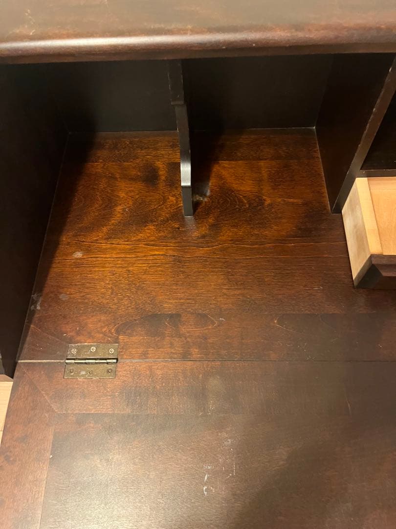 北海道民芸家具 ライティング　ビューローデスク 机 収納 和モダン 定価約35万