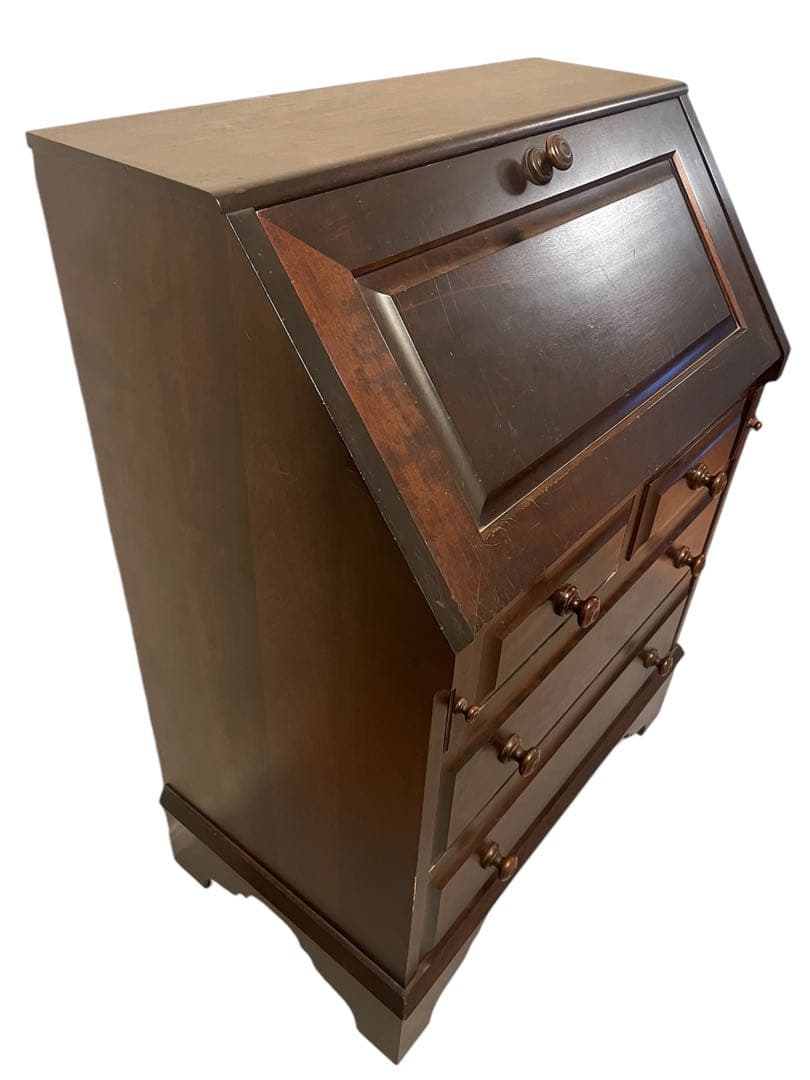 北海道民芸家具 ライティング　ビューローデスク 机 収納 和モダン 定価約35万