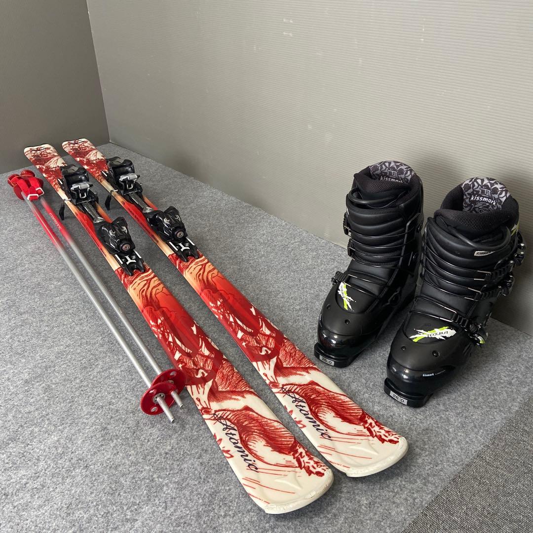 ★メンテナンス済　大人スキーセット　板アトミック159cm ブーツ26cm