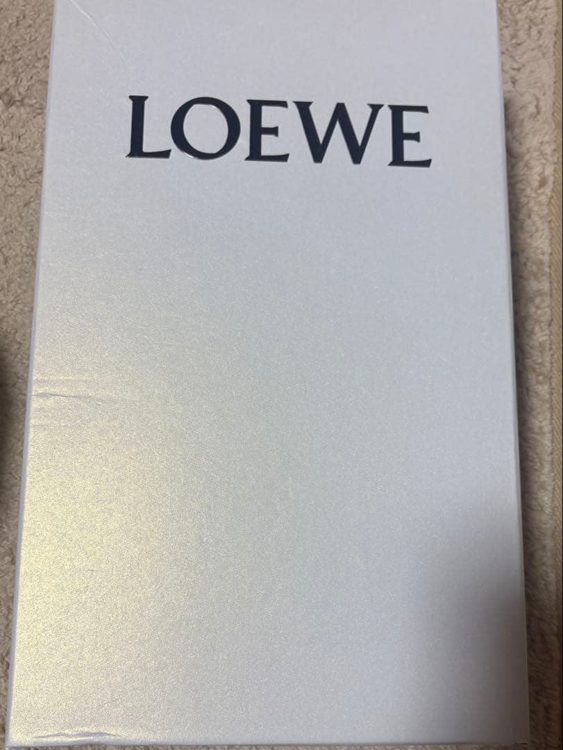 LOEWE モヘアマフラー ホワイトピンク　白ピンク