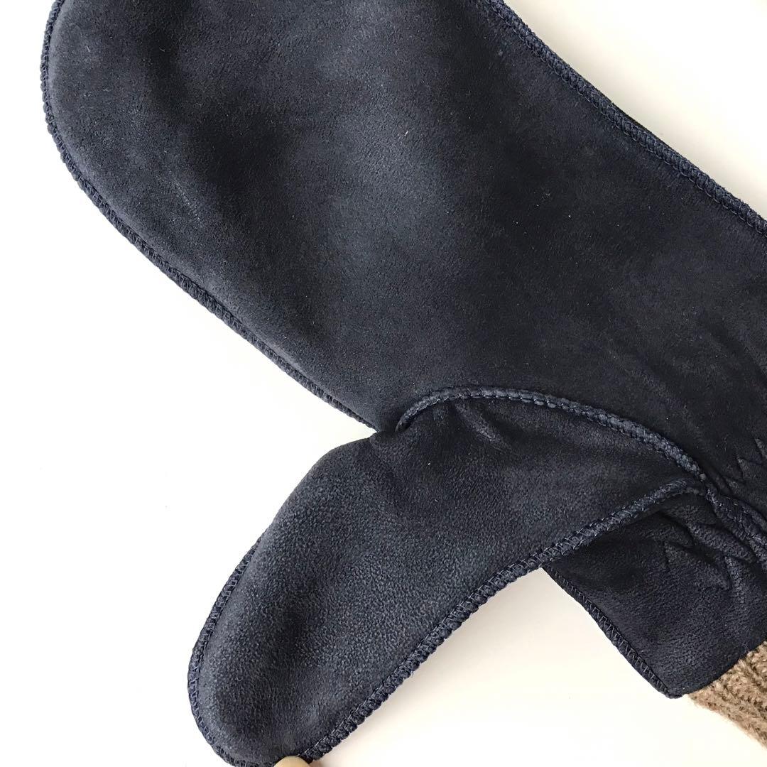 【新品】ヴィヴィアンウエストウッド✨羊革ミトン グローブ 手袋 ネイビー レザー