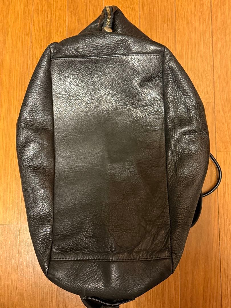 MR.OLIVE ウォータープルーフ ウォッシャブルレザードレープボストンバッグ