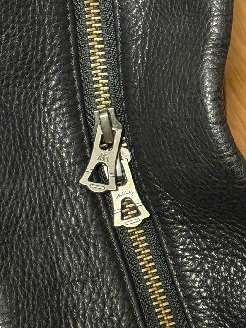 MR.OLIVE ウォータープルーフ ウォッシャブルレザードレープボストンバッグ