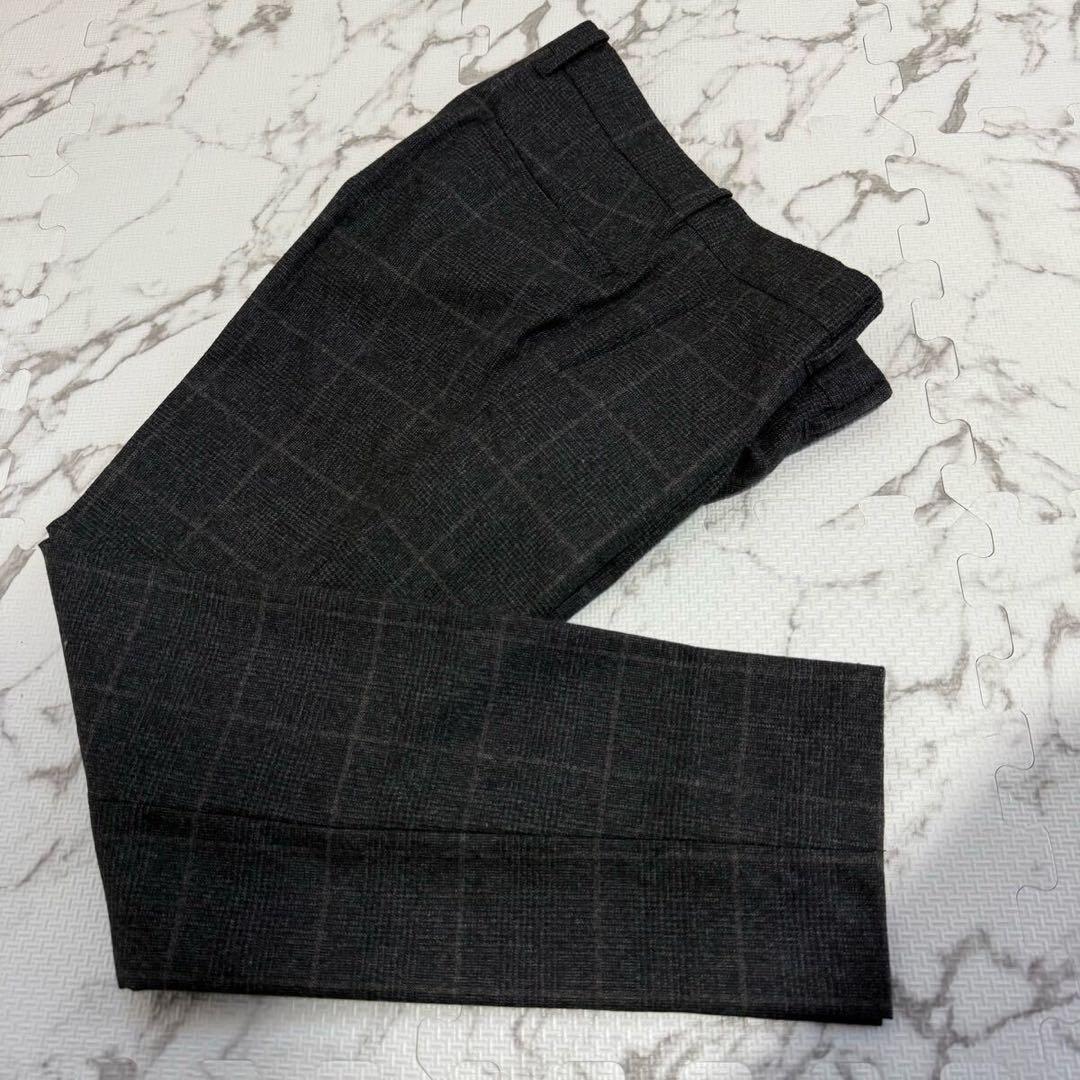 【未使用級】エディフィス ウール グレーチェック スーツ セットアップ S