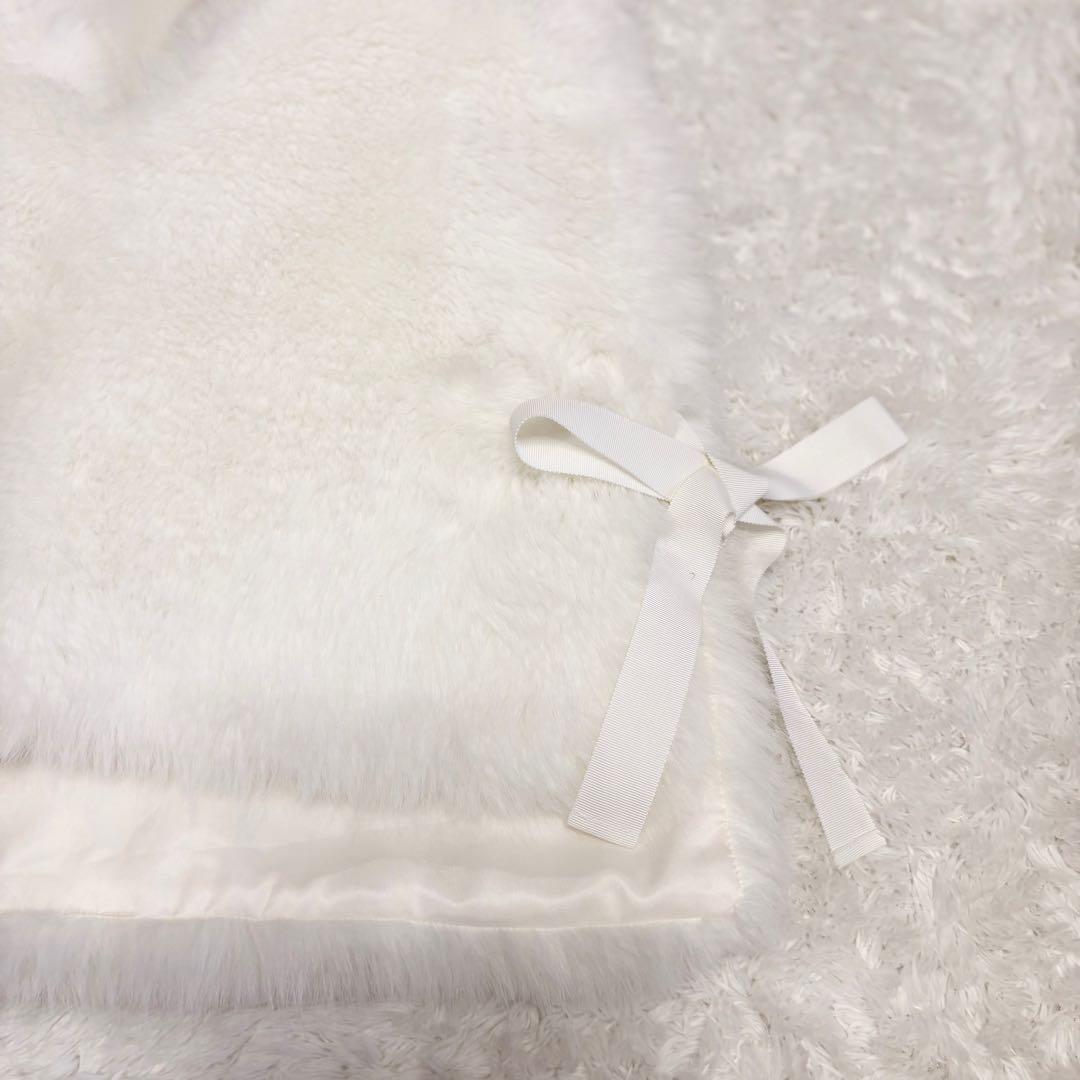 イデアルーチェ　idealuce エコファーリボンベスト　ホワイト