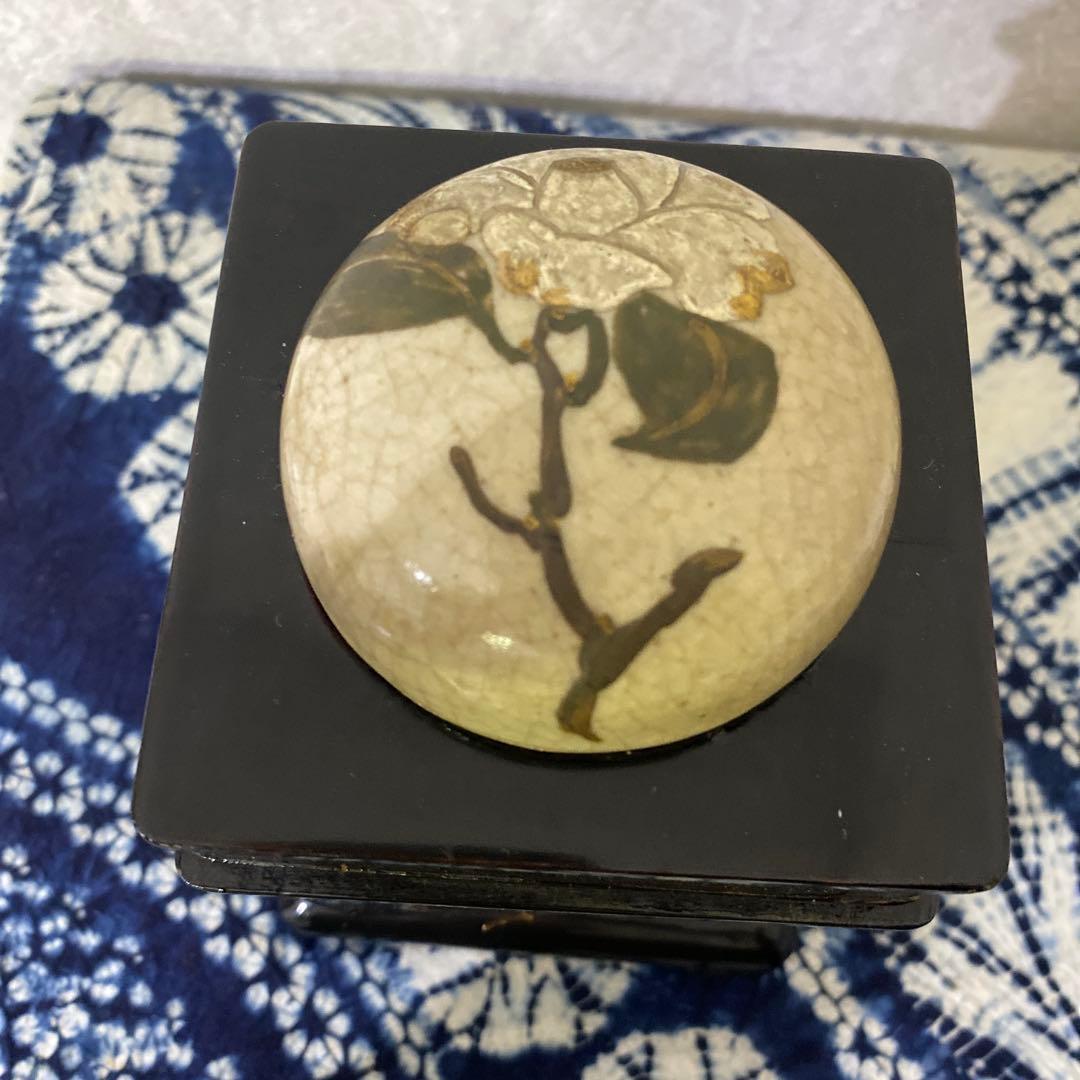 希少！相馬焼　回転式煙草入れ