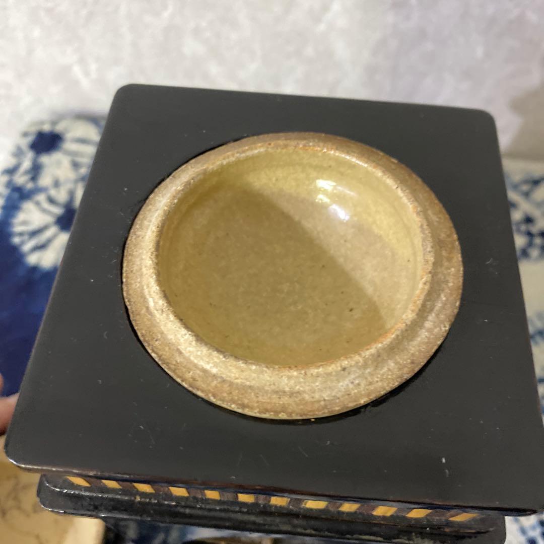 希少！相馬焼　回転式煙草入れ