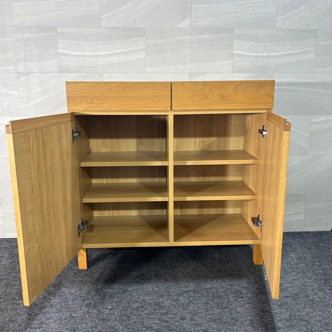 高野木工 キャビネット レッチェ90 収納 家具 ナチュラル モダン d3097