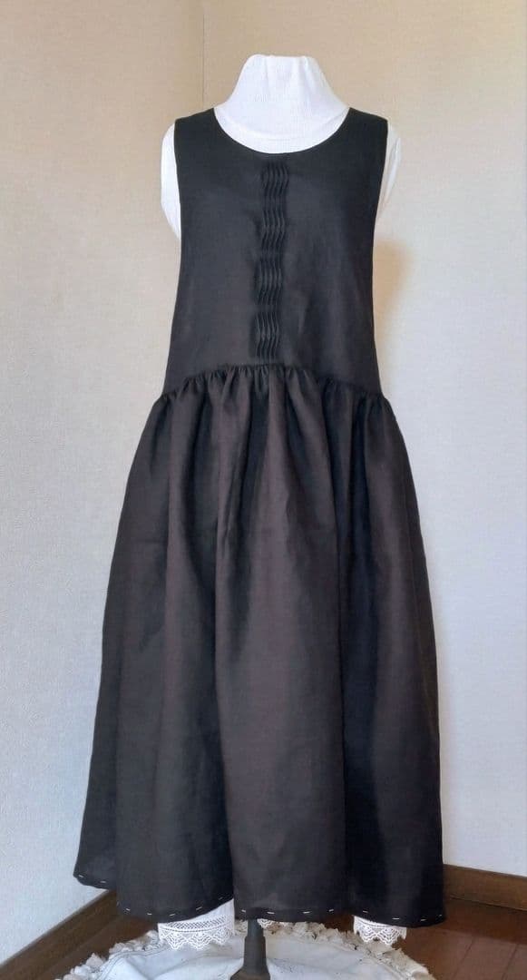 ちくわ　バッククロスエプロンワンピース