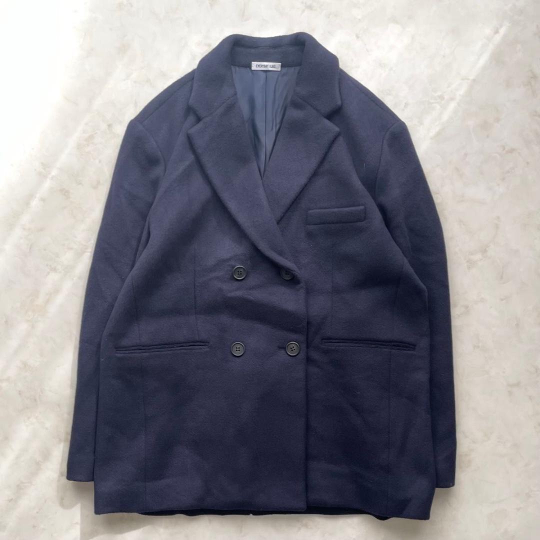 【新品同様】EVERYDAY I LIKE. Pコート ダブルボタン 38 M