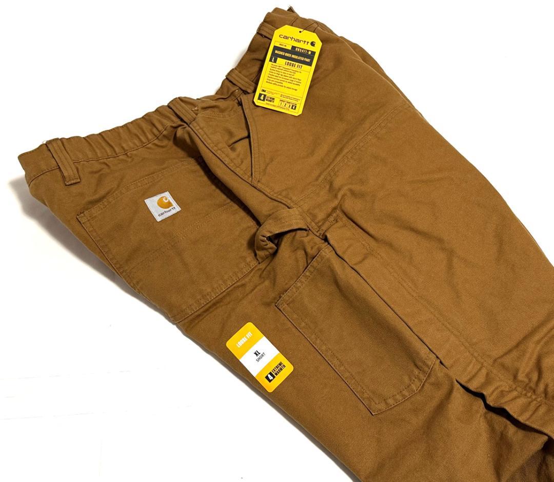 新品 カーハート ウォッシュダックインシュレーションパンツUS:XL/short