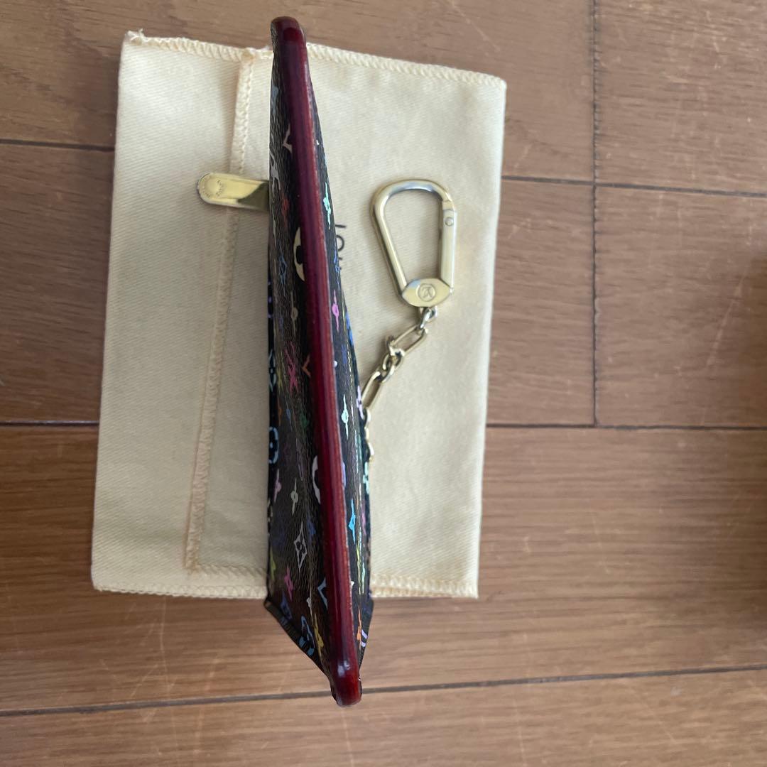 ルイヴィトン マルチカラー ポシェットクレ ケース　キーケース　黒