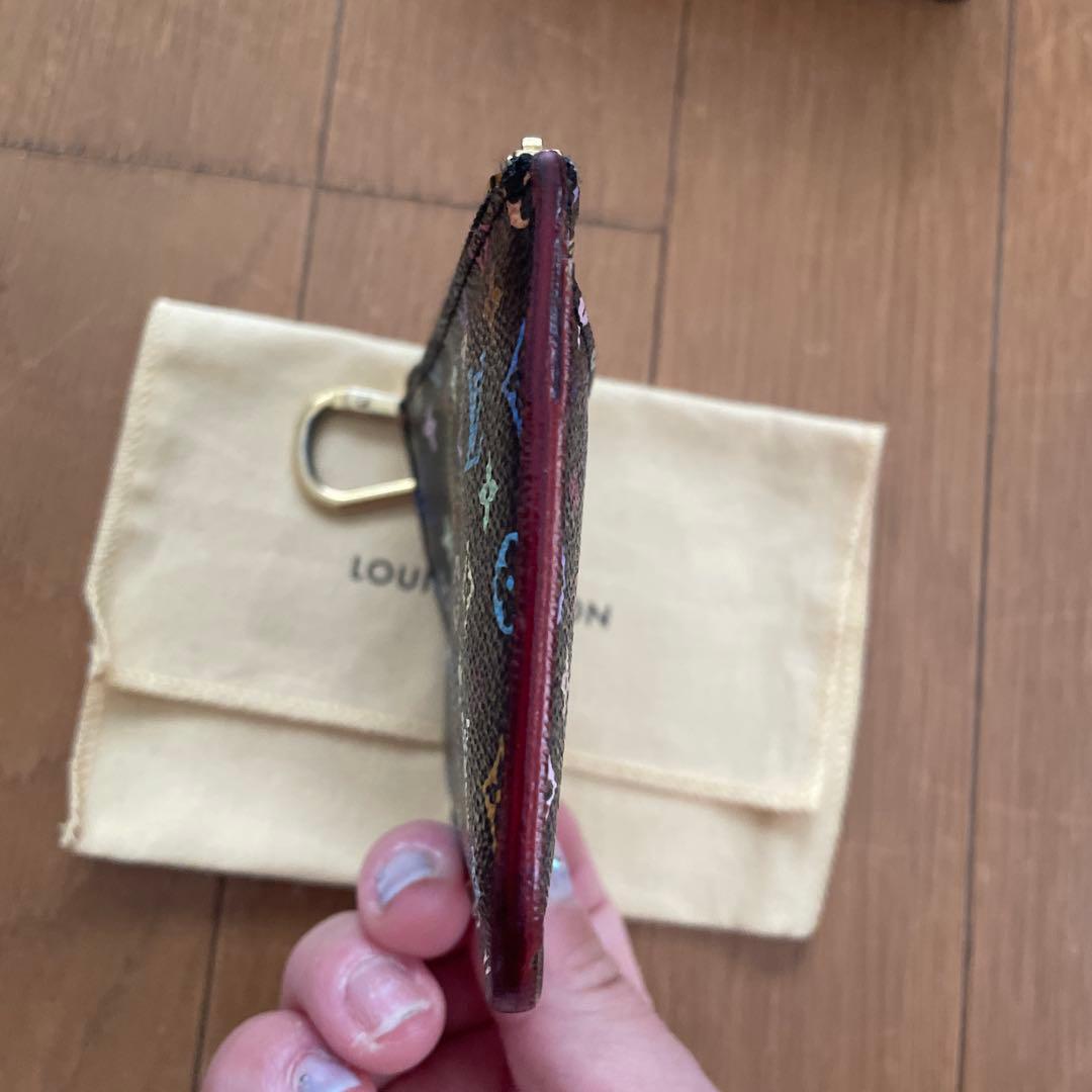 ルイヴィトン マルチカラー ポシェットクレ ケース　キーケース　黒
