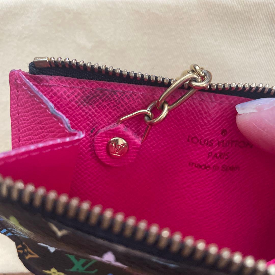 ルイヴィトン マルチカラー ポシェットクレ ケース　キーケース　黒