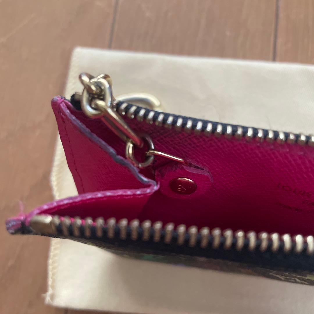 ルイヴィトン マルチカラー ポシェットクレ ケース　キーケース　黒