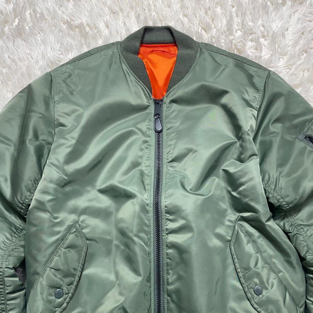 【未使用級】AVIREX オリーブグリーン MA-1 フライトジャケット XL