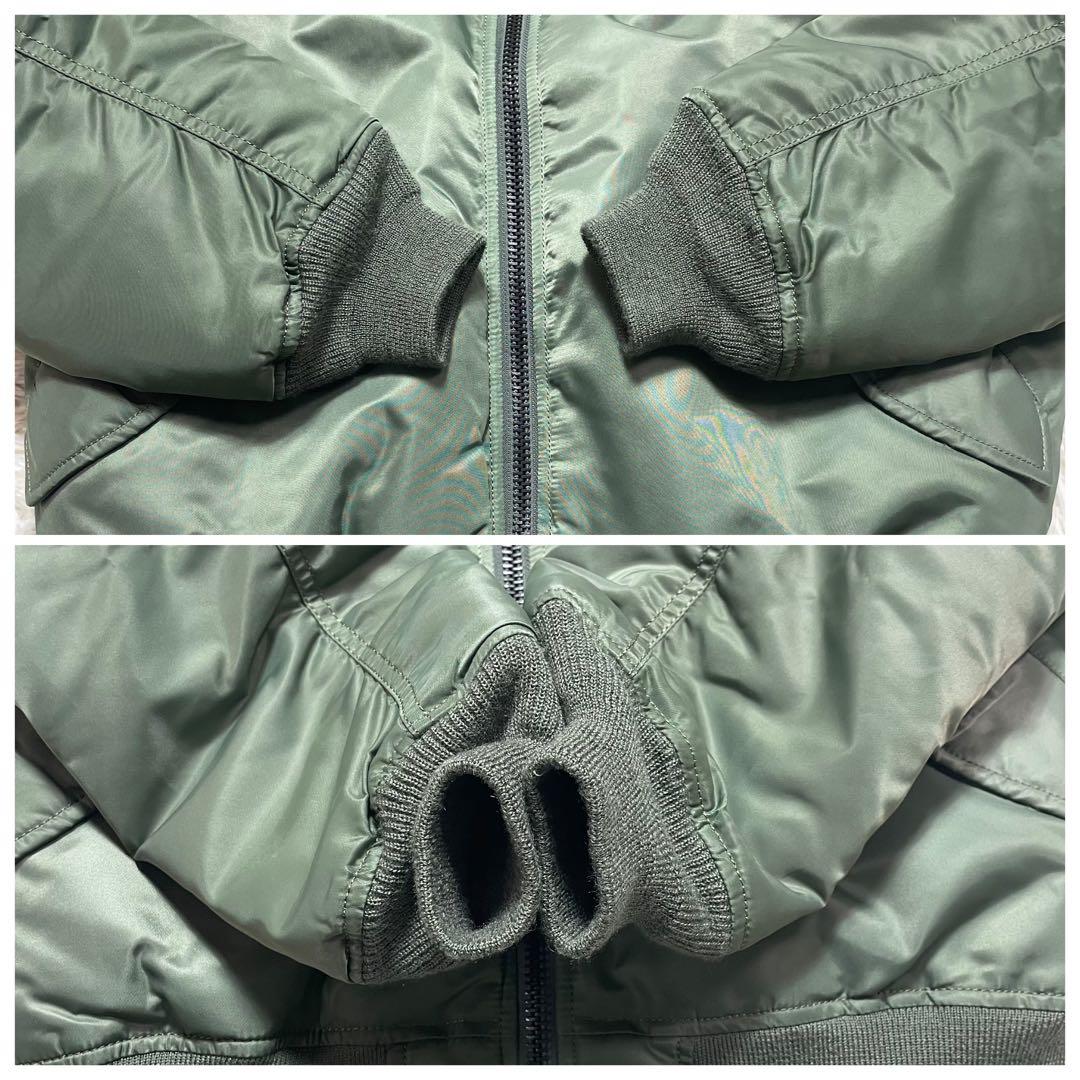 【未使用級】AVIREX オリーブグリーン MA-1 フライトジャケット XL