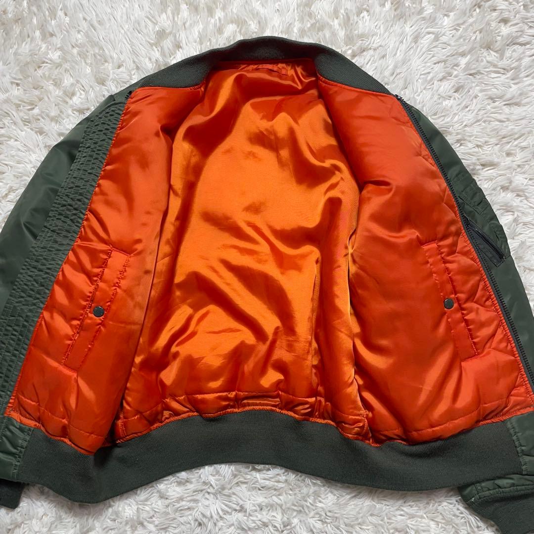 【未使用級】AVIREX オリーブグリーン MA-1 フライトジャケット XL