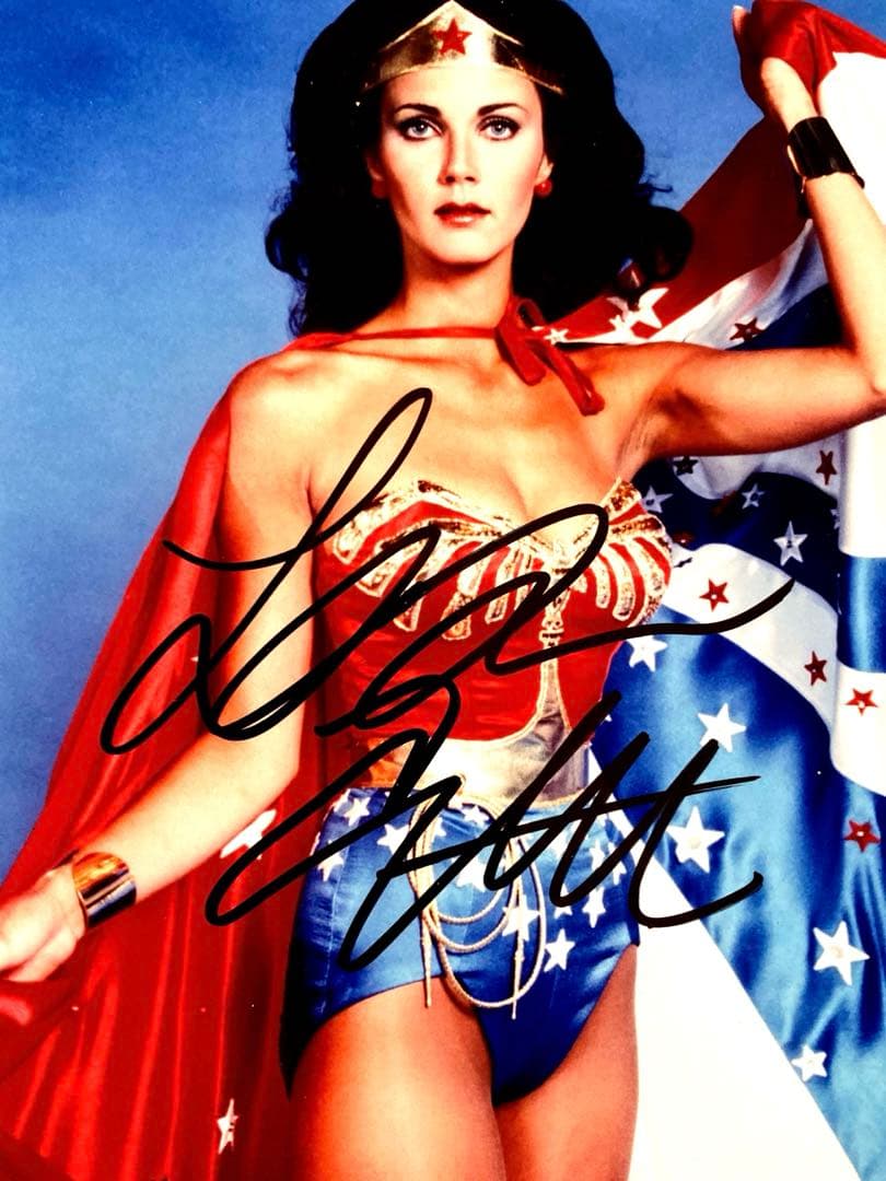 リンダカーター直筆サイン入り2Lサイズ写真…ワンダー・ウーマン…
