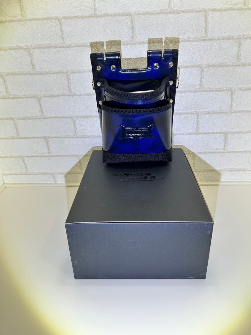 ニックス鳶職向仕様ツーウェイタイプガラス革2段腰袋　おまけ付き