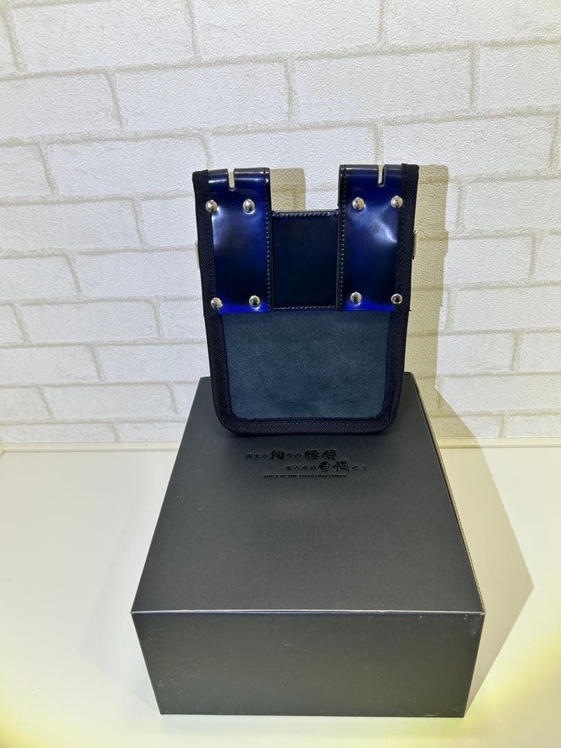 ニックス鳶職向仕様ツーウェイタイプガラス革2段腰袋　おまけ付き